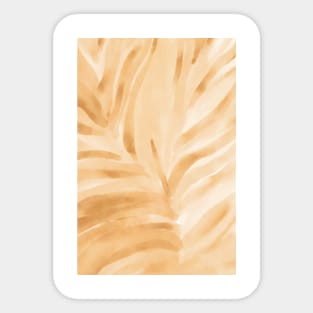 Yellow watercolor leaf detail Sticker